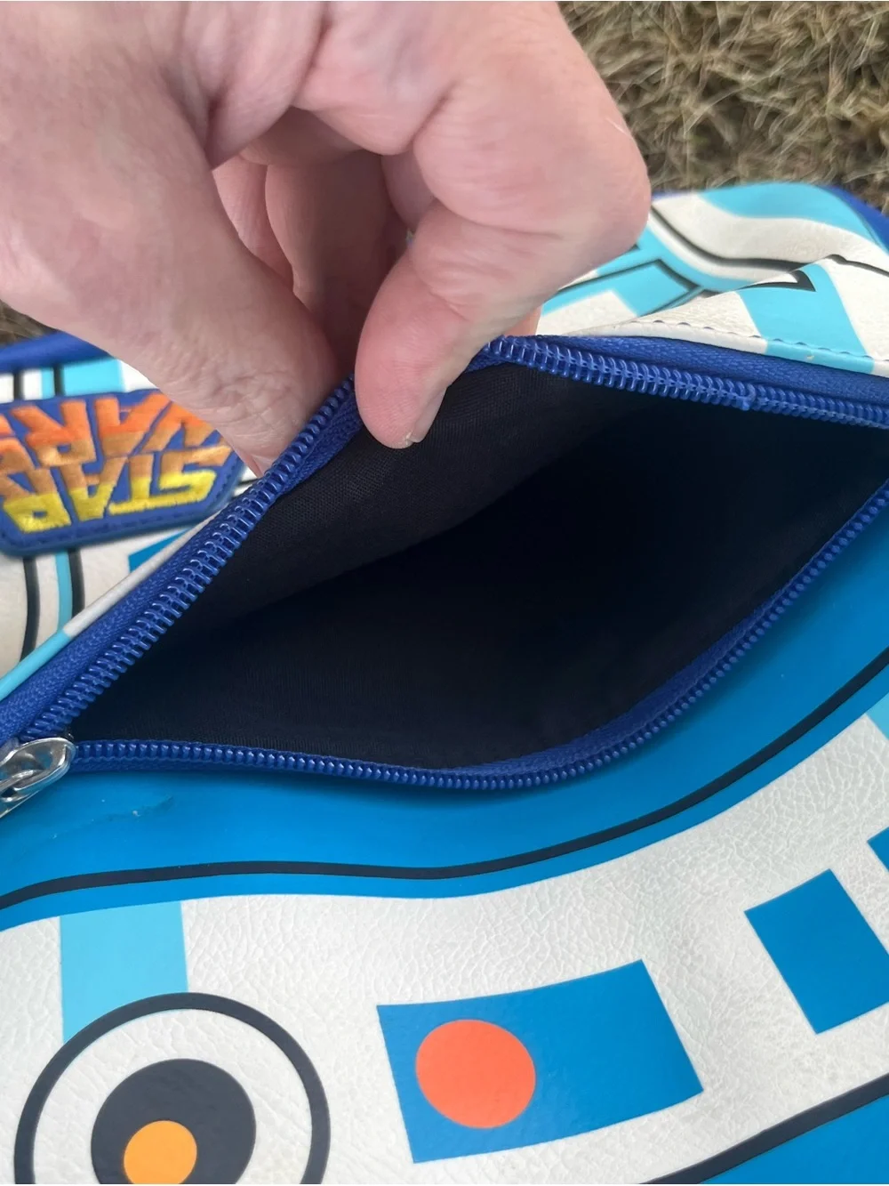 Star Wars Blue R2-D2 Kids Backpack with Orange Accents